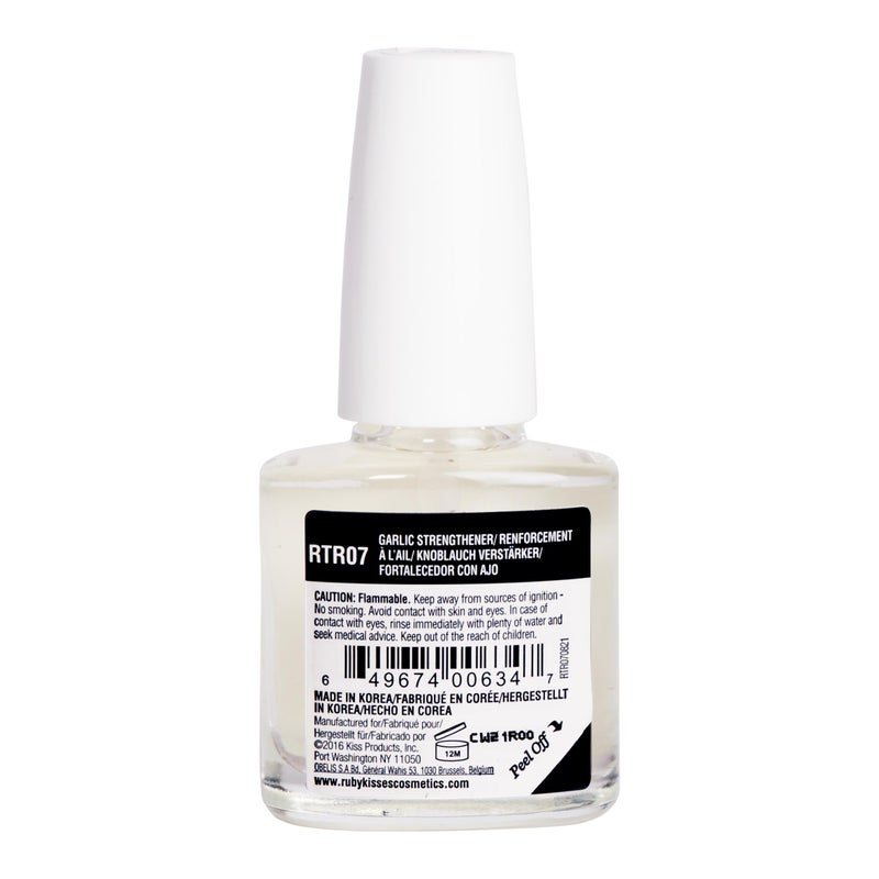 Ruby Kisses Nail Treatment, Garlic Nail Strengthener, Nail Growth & Repair, Strengthening Polish for Thin Damaged Nail, Stops Splits, Chips and Cracks, Infused with Garlic & Vitamin E (1 PACK) - Image 2