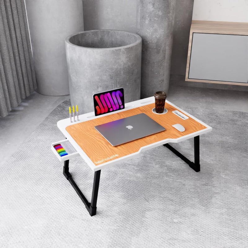 Rellon Study Table for Students Bed Table for Study Foldable Table Portable & Lightweight Mini Table Bed Reading Table,Desk (A1) - Image 5