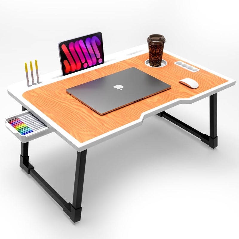 Rellon Study Table for Students Bed Table for Study Foldable Table Portable & Lightweight Mini Table Bed Reading Table,Desk (A1) - Image 1