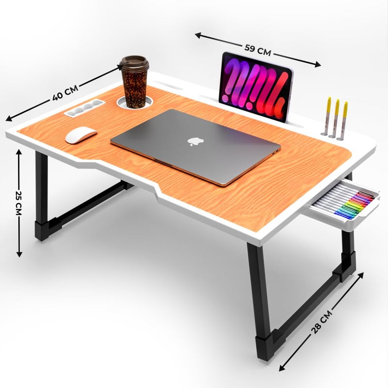 Rellon Study Table for Students Bed Table for Study Foldable Table Portable & Lightweight Mini Table Bed Reading Table,Desk (A1) - Image 3
