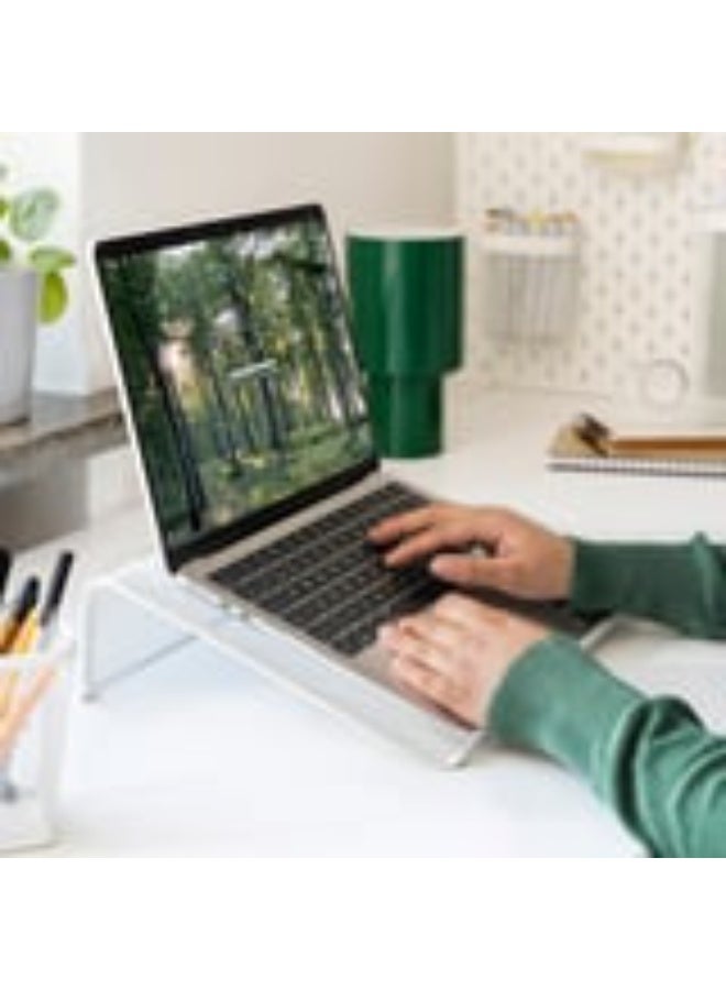 أيكيا حامل كمبيوتر محمول/لابتوب مائل من ايكيا (IKEA) - تصميم شبكي أبيض - Image 3