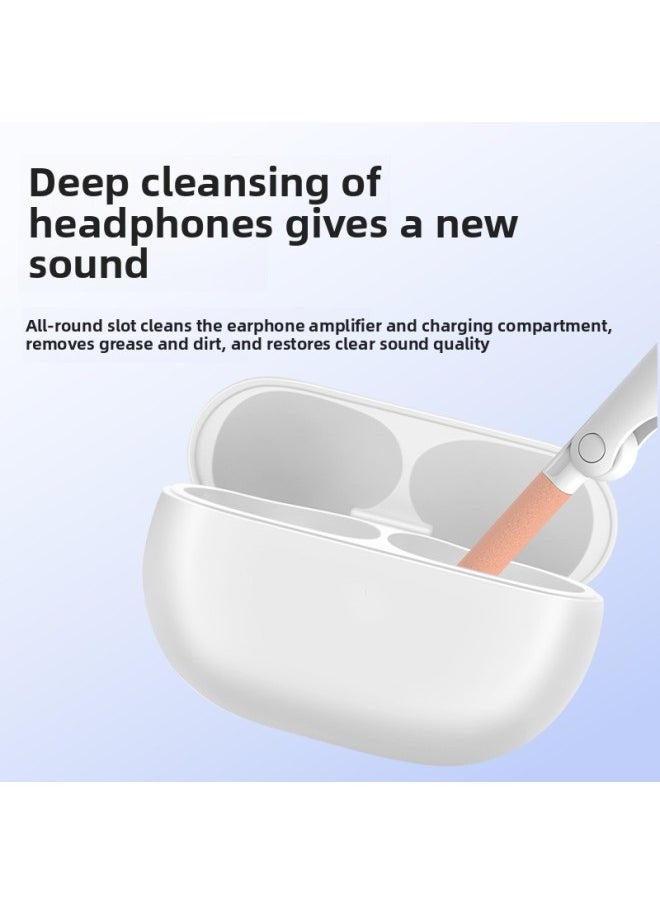 Generic - Founder Q5 Keyboard Cleaning Tool Special Brush Mechanical Keyboard Key Puller Headset Camera Scrubbing Dust Removal Brush-Color:Fangzheng 9-in-1 Cleaning Set Q2 Orange - Image 1