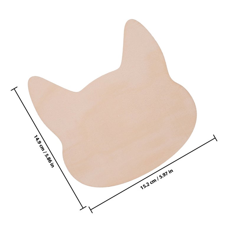 12pcs Unfinished Wood Cat Cutout Halloween Cat Cutout Diy Crafts Wall Decoration And Ornaments For Pet Cat - Image 2