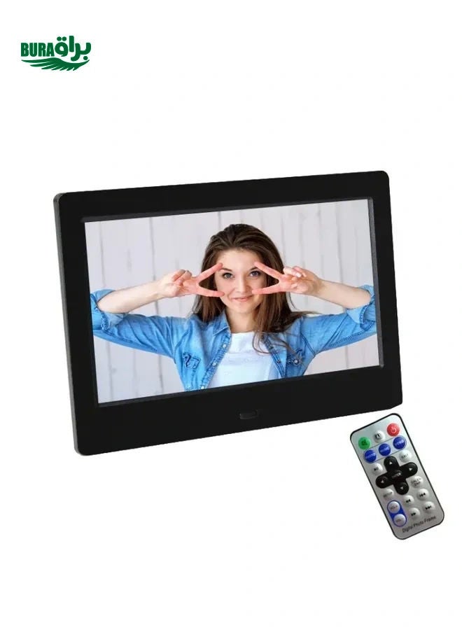 DPF-706 7 inch Digital Photo Frame LED Wall Mounted Advertising Machine, Plug:EU Plug(Black) - Image 1