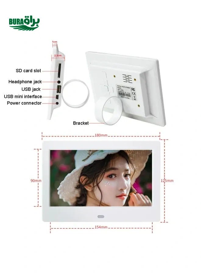 DPF-706 7 inch Digital Photo Frame LED Wall Mounted Advertising Machine, Plug:EU Plug(Black) - Image 3