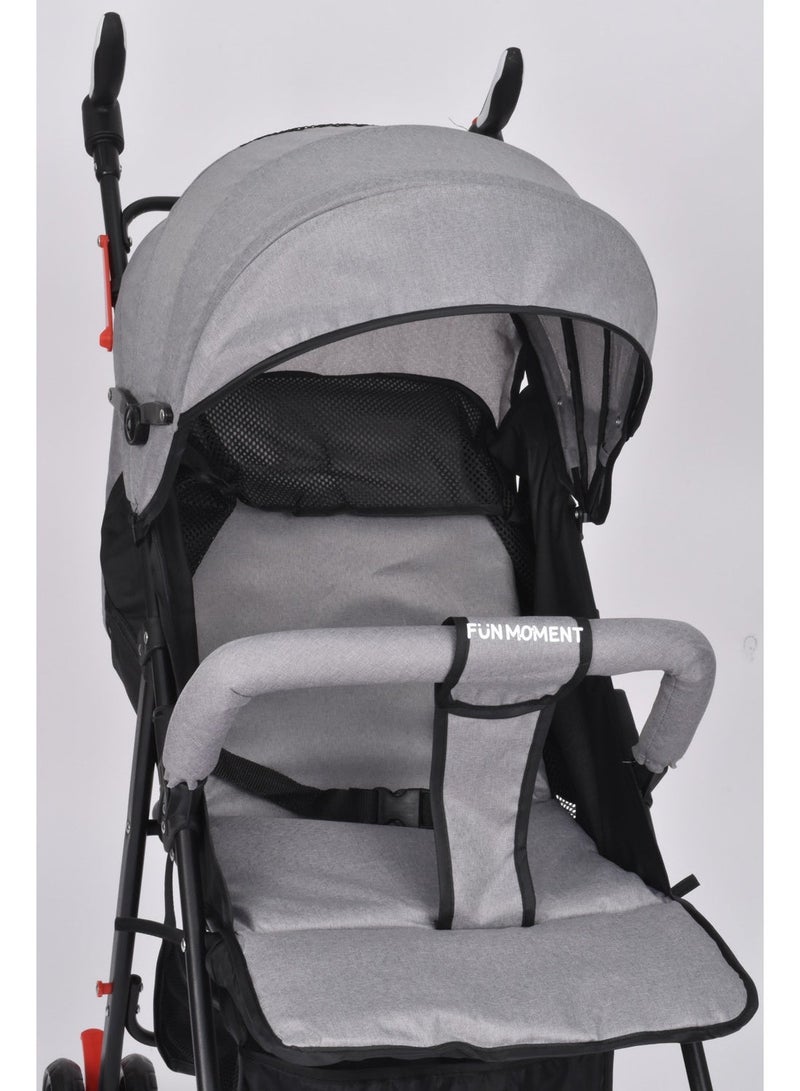 لحظة مرح عربة اطفال للسفر خفيفة الوزن مزودة بمظلة قابلة للطي - Image 2
