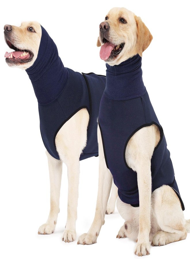 ROZKITCH Jacket for Dogs, Anxiety Calming Vest for Dogs, Breathable Pet Shirt for Separation, Fireworks & Travel, Comforting Wrap NavyBlue L - Image 1