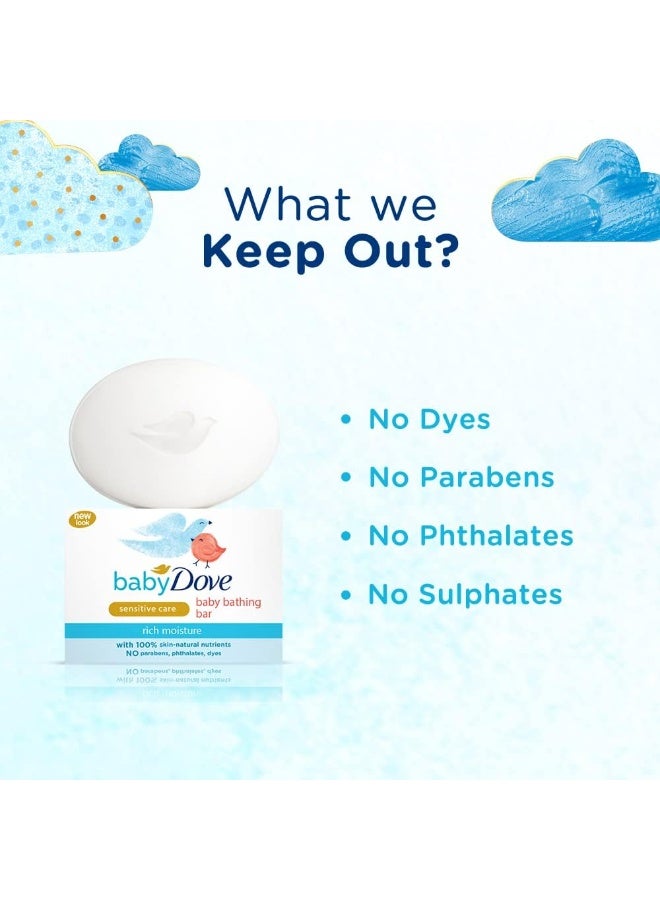 Baby Dove Sensitive Care Rich Moisture Baby Bathing Bar 90g Pack of 6 - Image 3