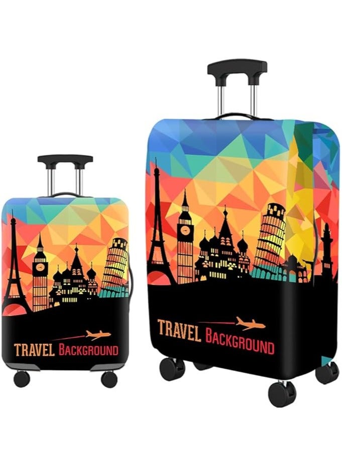 Maanys Luggage Cover Protector, Spandex Suitcase Cover | Washable, Anti-Scratch Travel Gear for 18-32 Inch Bags (Traveller, M(22-24)) - Image 1