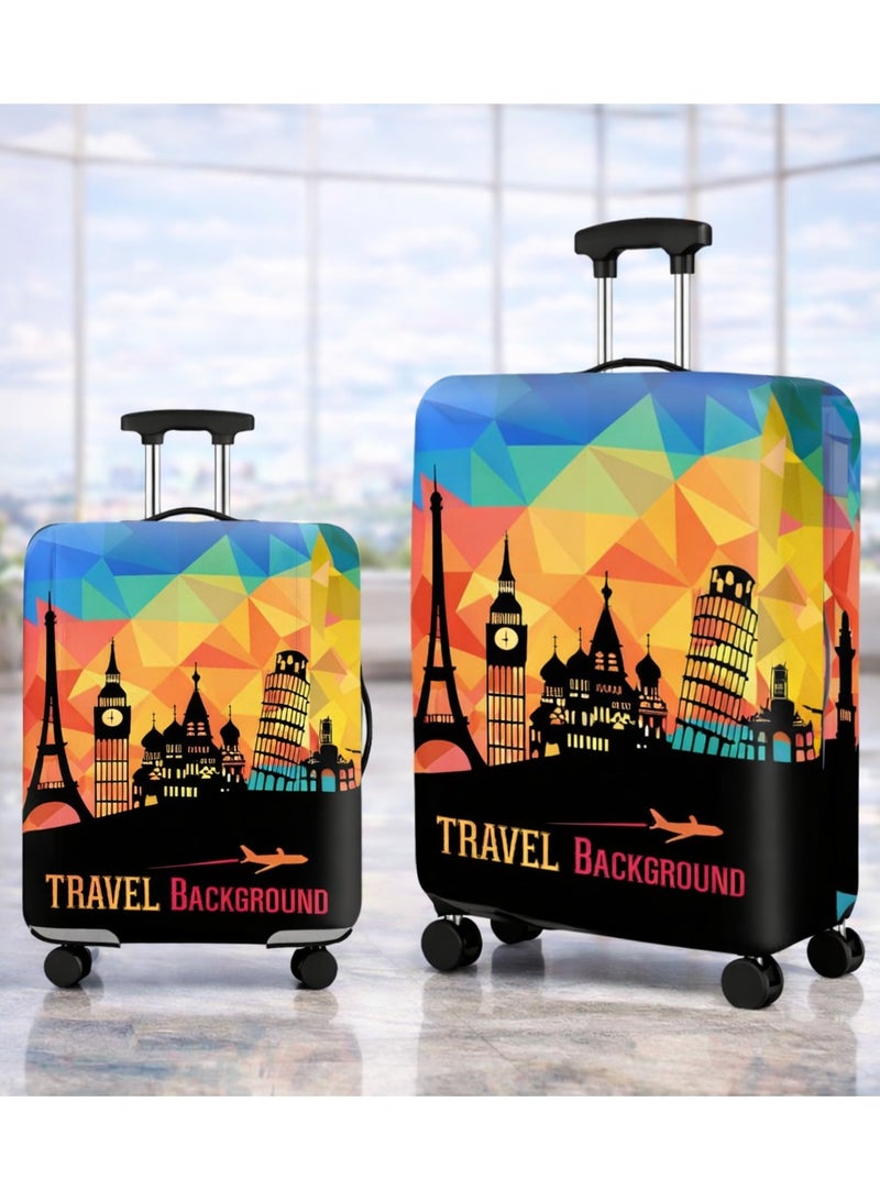 Maanys Luggage Cover Protector, Spandex Suitcase Cover | Washable, Anti-Scratch Travel Gear for 18-32 Inch Bags (Traveller, M(22-24)) - Image 2