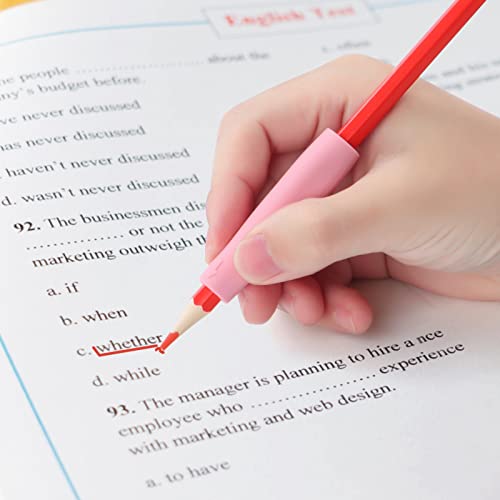 OSteed Ergonomic Pencil Grip, Extender & Cap 3 in 1, Silicone Pencil Partners Pack of 6 Pcs for Kids and Adults Handwriting - Image 5