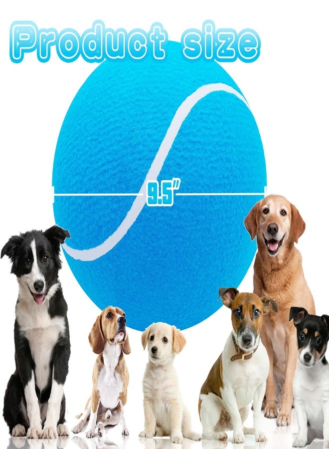 Banfeng Big Tennis Ball for Dogs, Giant Dog Tennis Ball Toy Large Outdoor Sports Gift for Small Medium Large Dog (Sky Blue, 9.5 inch) - Image 2