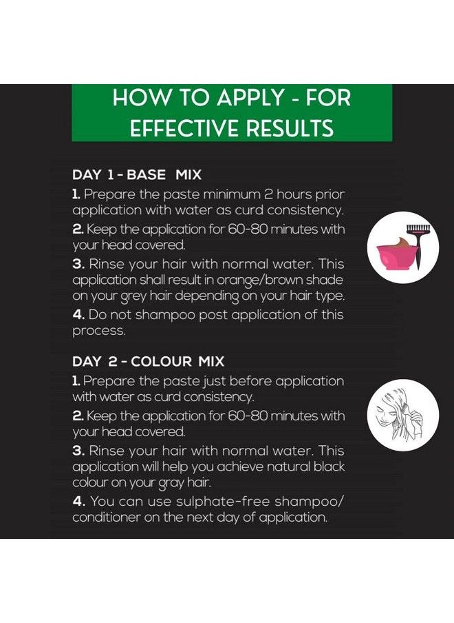 RENEU HERBALS - Herbal Hair Colour (200 Gm) Ppd Free Hair Colour For Women And Men I Hypo Allergic And Chemical Free Hair Color I Herbal Henna Hair Dye Black - Image 1