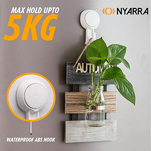 Nyarra Vacuum Suction Hooks,Wall Clips For Hanging Towel,Clothes,Kitchen Utensils,Drill-Free Installation,Removable & Reusable Wall Mounted Bathroom Hanger,Pack Of_2 (Thin Hooks [Nr-0554]) - Abs,White - Image 4