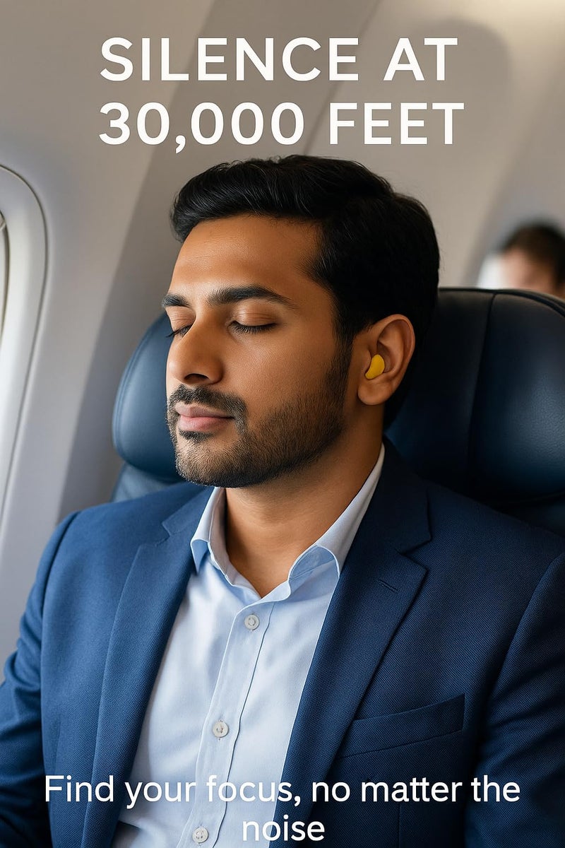 Aseem Ultra Soft Foam Ear plugs for noise cancellation, Ultra Comfortable Premium Noise Reducing ear plugs for sleeping, Loud Sound Reduction, 36 dB Noise Reduction, 60 Pair - Image 4