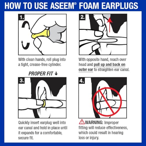Aseem Ultra Soft Foam Ear plugs for noise cancellation, Ultra Comfortable Premium Noise Reducing ear plugs for sleeping, Loud Sound Reduction, 36 dB Noise Reduction, 60 Pair - Image 5