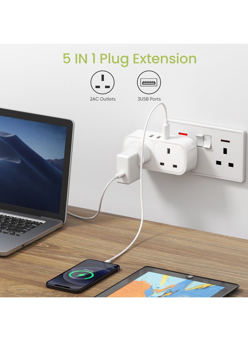 لينسينت وصلة توصيل USB LENCENT مع 3 منافذ USB  - Image 3