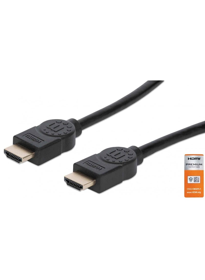 Manhattan Excellent HDMI cable excellent by HAC by the Manhattan Broadcast, with audio back channel and support for 4K UHD, 60 Hz frequency and data transfer rate of 18 GB per second and features a male HDMI tip - Image 2