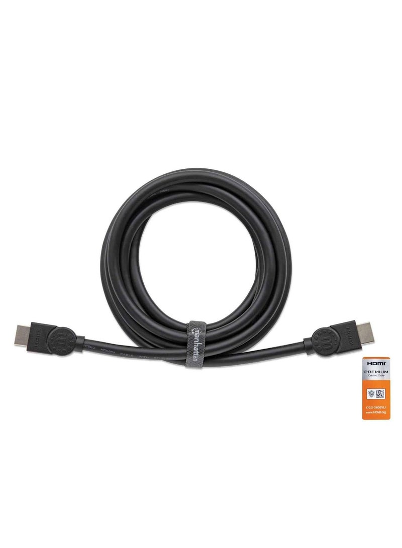 Manhattan Excellent HDMI cable excellent by HAC by the Manhattan Broadcast, with audio back channel and support for 4K UHD, 60 Hz frequency and data transfer rate of 18 GB per second and features a male HDMI tip - Image 3