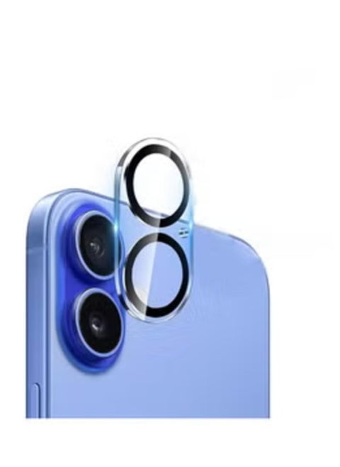 Camera Lens Protector for iPhone 16 6.1 inch and iPhone 16 Plus 6.7 Tempered Glass 9 Hardness Anti-Scratch Suitable for Case Does Not Affect Night Shots Transparent