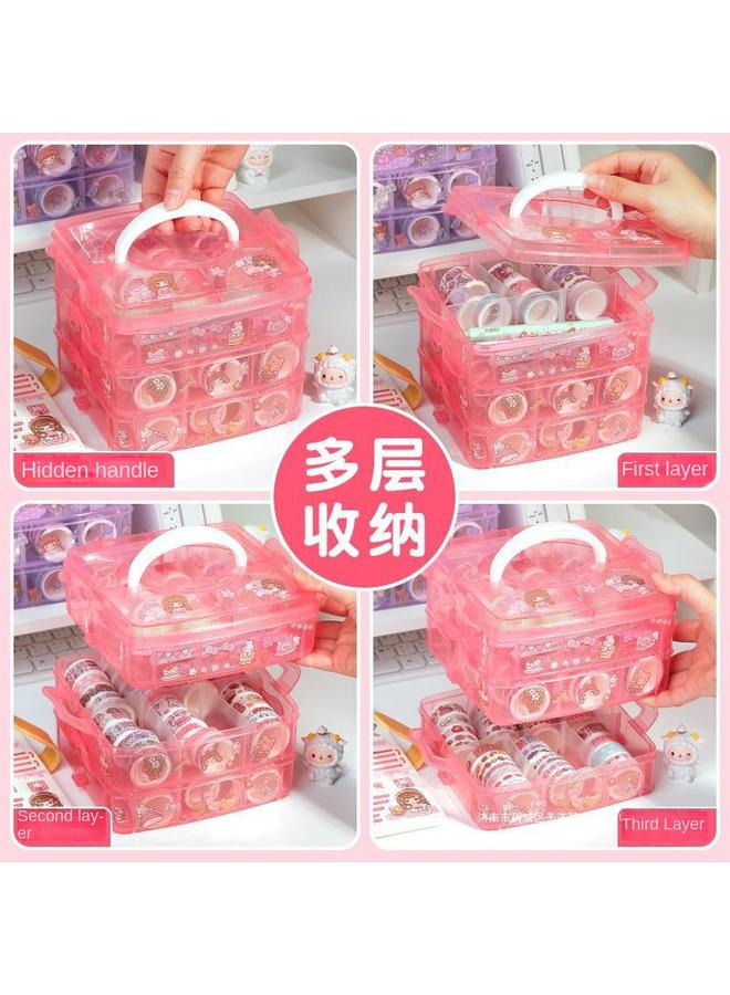 Bluejw 100 Rolls Of Hand Account Stickers And Tape Film Suit Hand Account Books Primary School Students' Hand Account Tools Material And Paper Tape - Image 2