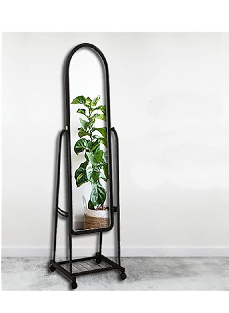 Standing Floor Mirror Full Body Mirror Home Decor Full Length Mirror Black  - Image 1