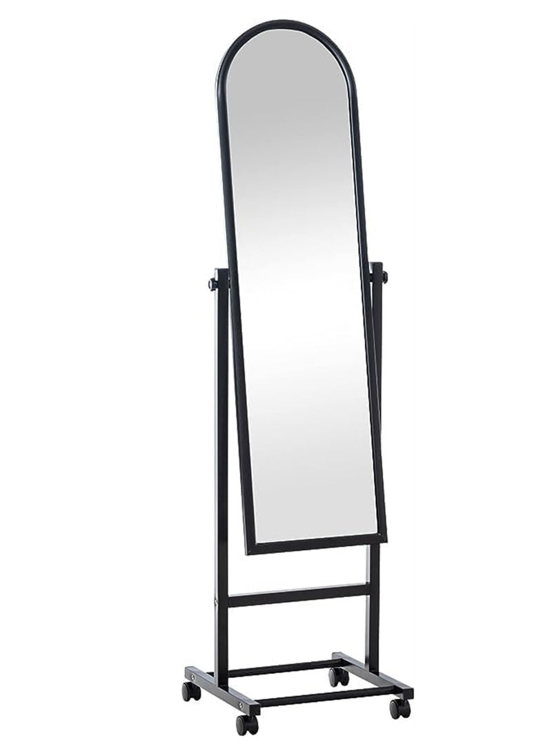 Standing Floor Mirror Full Body Mirror Home Decor Full Length Mirror Black  - Image 5