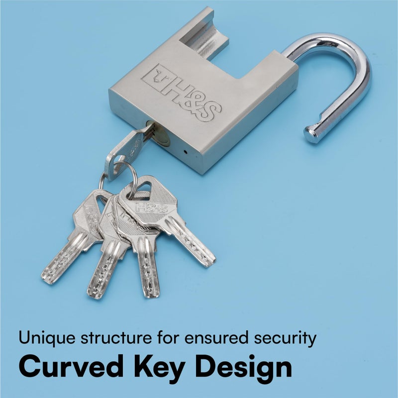 HST H&S High Security 2 Padlocks with 5 Keys - Heavy Duty Waterproof 60mm (2.4") Padlock & Key Set - Pad Lock for Outdoor Ideal for Warehouse Container Garage Shutter or Gate - Image 3