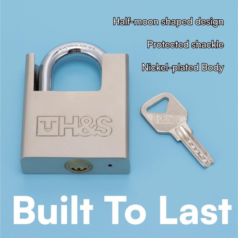HST H&S High Security 2 Padlocks with 5 Keys - Heavy Duty Waterproof 60mm (2.4") Padlock & Key Set - Pad Lock for Outdoor Ideal for Warehouse Container Garage Shutter or Gate - Image 5