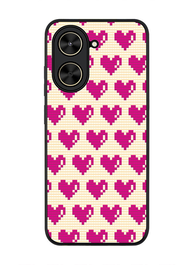 Stylizedd For Xiaomi Poco C71 / Redmi A5 4G Case,Slim fit Camera Protection, Shockproof Thin Phone cover  - Pixel Hearts