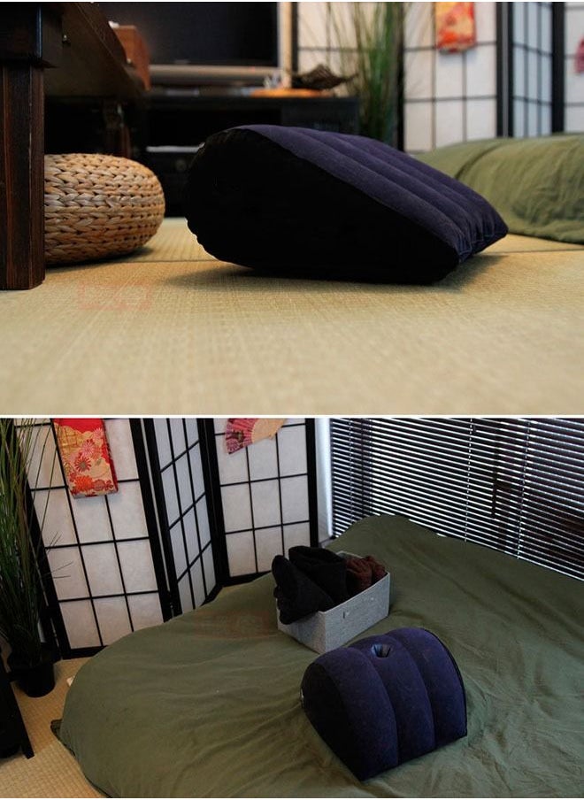 Captaintech - Inflatable Throw Synthetic Positions Pillow， For Back, Leg Elevation & Knee Support. Bed Wedge Pillow - Image 1