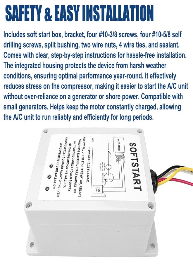 FEXON 1497-3601 AC-Capacitor Soft-Start Control Kit - Reduce The Starting Current of The Compressor Compatible with Coleman-Mach 50XX/ 452XX/ 470XX/ 472XX/ 480XX/ 482XX-Series - Image 5