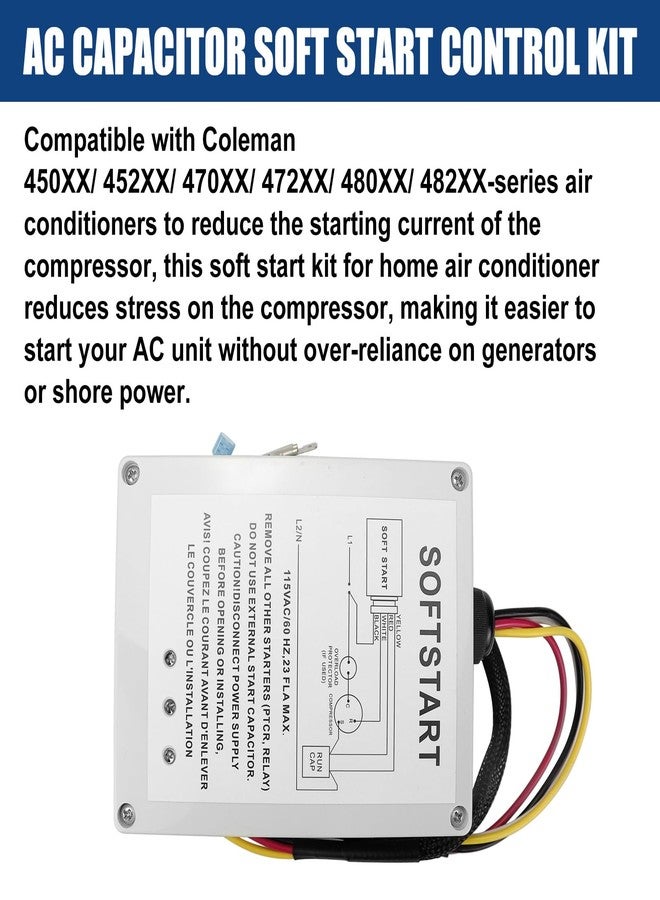 FEXON 1497-3601 AC-Capacitor Soft-Start Control Kit - Reduce The Starting Current of The Compressor Compatible with Coleman-Mach 50XX/ 452XX/ 470XX/ 472XX/ 480XX/ 482XX-Series - Image 2