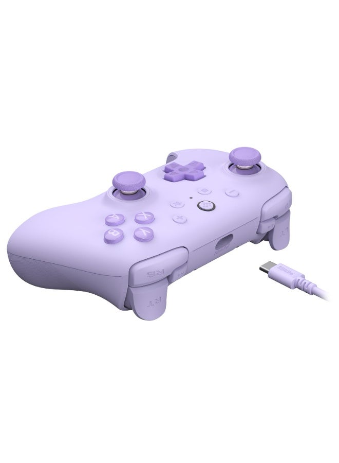 8بت دو وحدة تحكم سلكية 8BitDo Ultimate 2C لأجهزة الكمبيوتر التي تعمل بنظامي التشغيل Windows و Android، مع معدل استطلاع يبلغ 1000 هرتز، وعصي تحكم تعمل بتأثير هول، ومحفزات هول، ومصدات L4/R4 قابلة لإعادة التعيين (أرجواني) - Image 2
