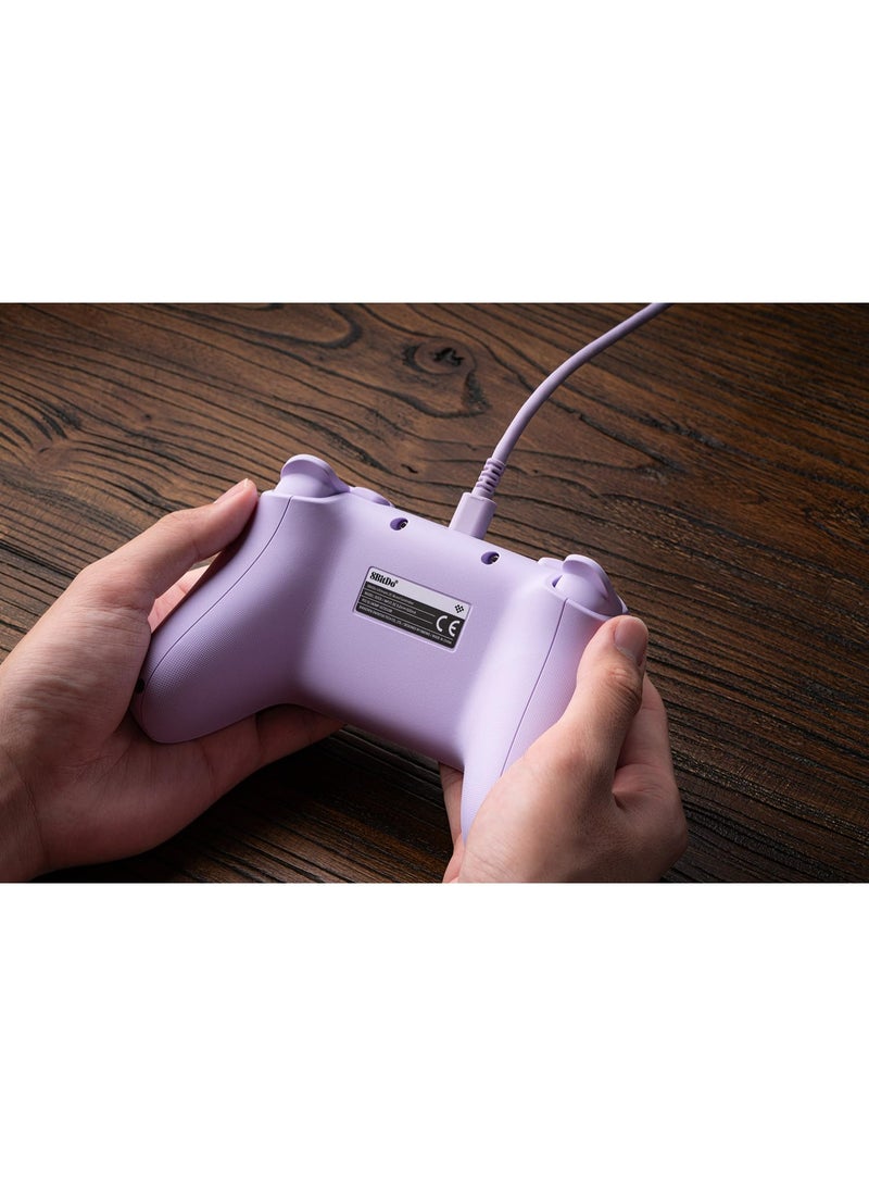 8بت دو وحدة تحكم سلكية 8BitDo Ultimate 2C لأجهزة الكمبيوتر التي تعمل بنظامي التشغيل Windows و Android، مع معدل استطلاع يبلغ 1000 هرتز، وعصي تحكم تعمل بتأثير هول، ومحفزات هول، ومصدات L4/R4 قابلة لإعادة التعيين (أرجواني) - Image 4