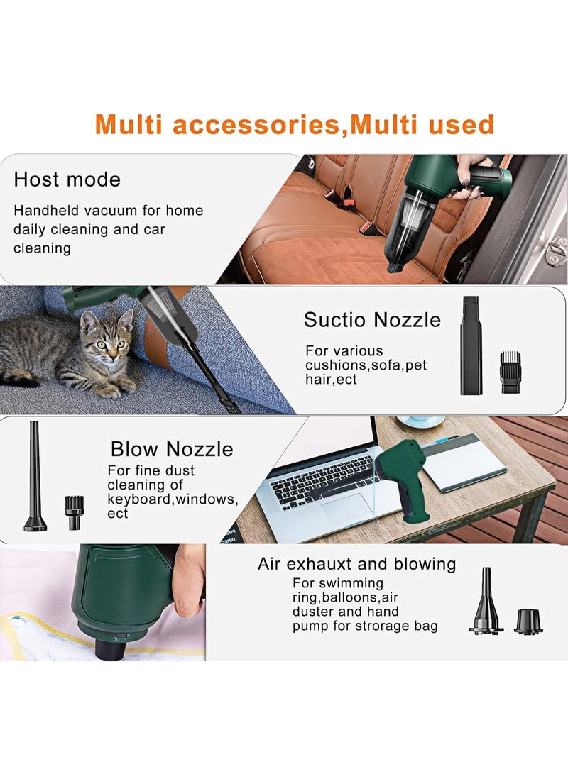Wtrtr Cordless Handheld Vacuum Cleaner,9000Pa Strong Suction Car Vacuum Cleaner with 20-30Mins Long Runtime Rechargeable Lightweight Hand Vacuum for Car, Home, Office, Pet Hair - Image 4