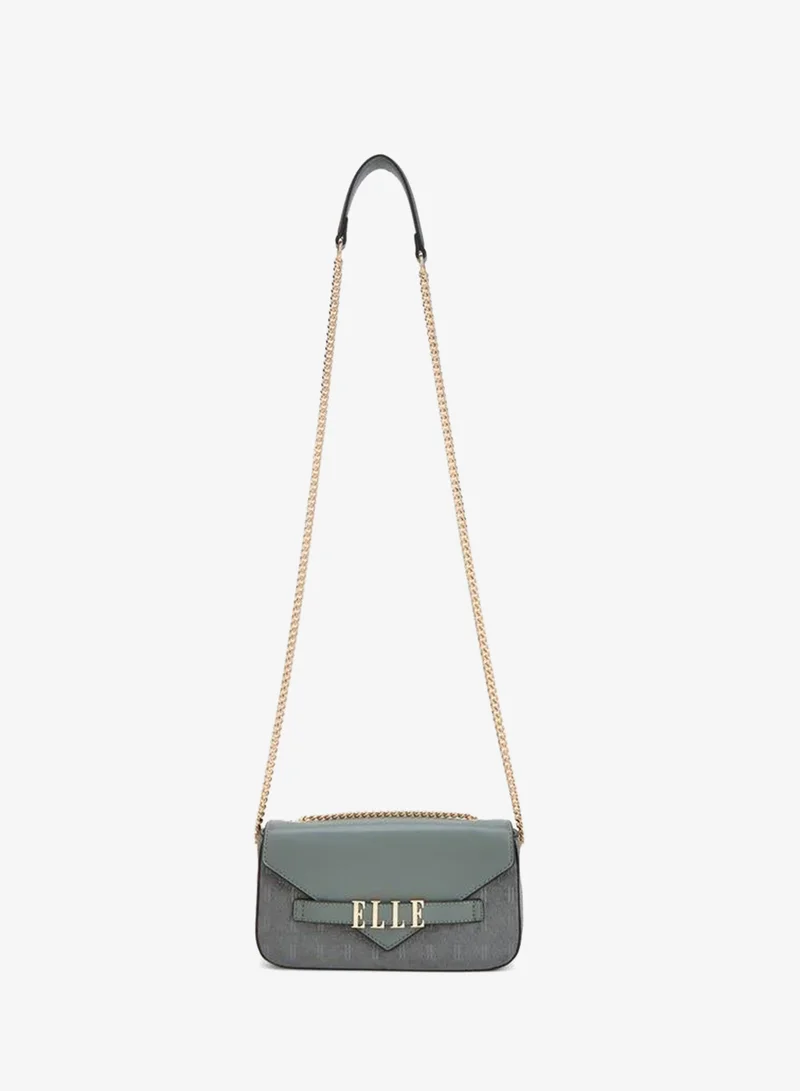 ايل Monogram Embossed Crossbody Bag With Chain Strap