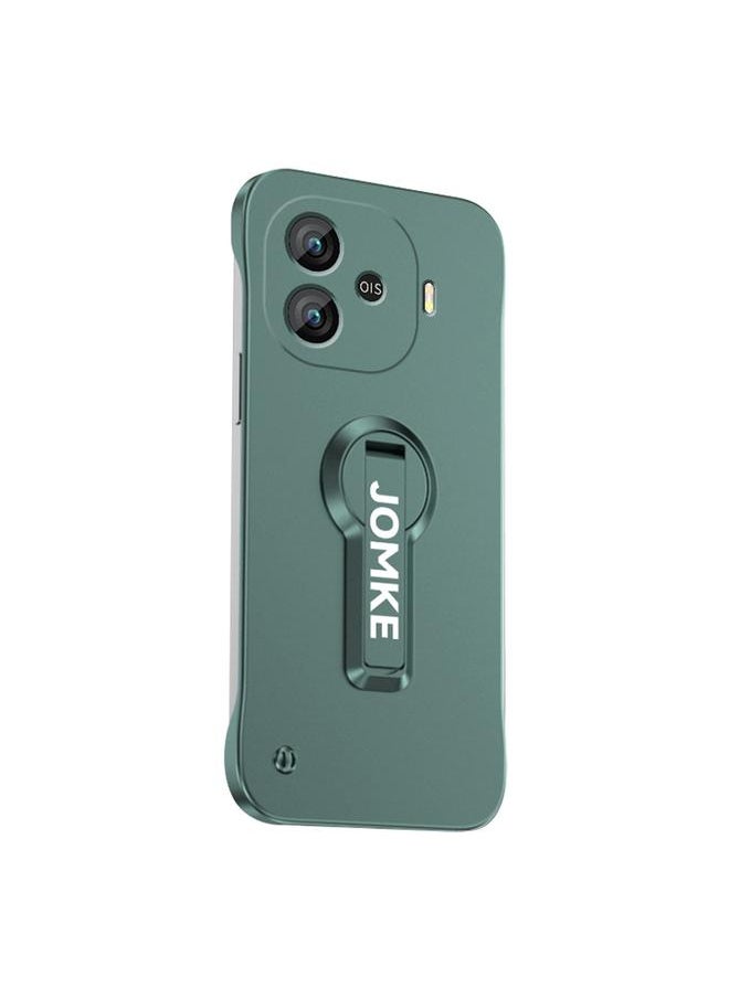 Zaboon For vivo iQOO Z9 Turbo Baking Varnish 360 Rotate Holder No Frame PC Phone Case(Green) 