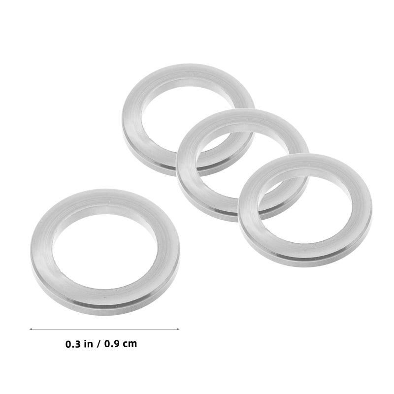 Silver M6 Flat Washers 4pcs Bicycle Stem Spacers Industrial Hardware Gaskets Outdoor Workshop Use - Image 3
