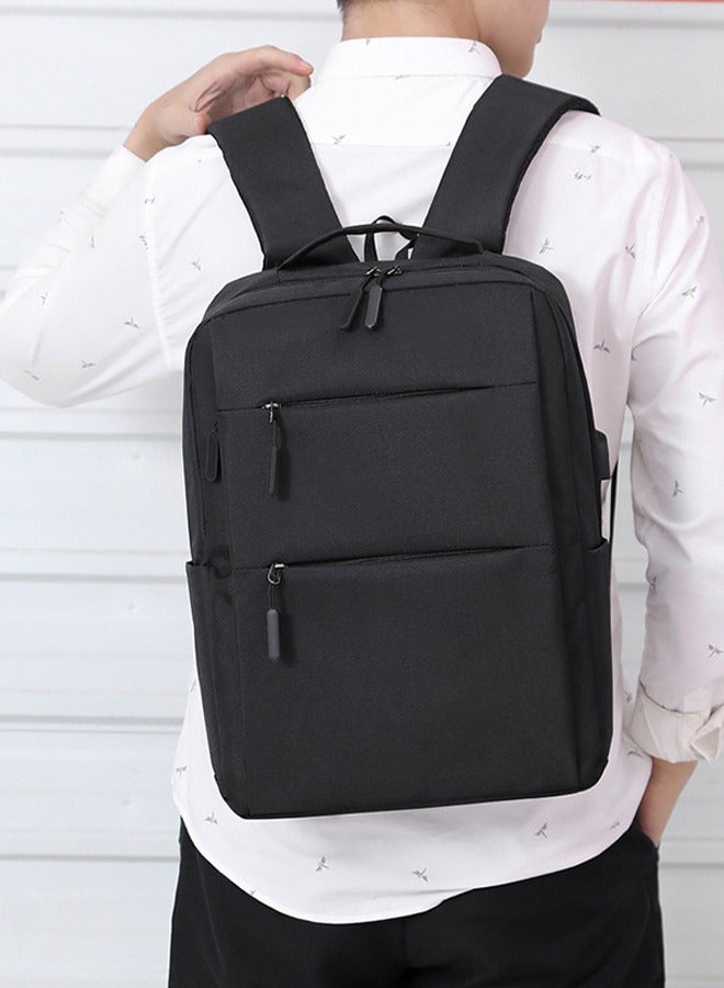 DUNISO Laptop Backpack Large Capacity Computer Backpack with USB Charging Port Waterproof Lightweight Bag for Work, Outdoor, Travel, Fits 15.6 Inch Notebook Black - Image 1