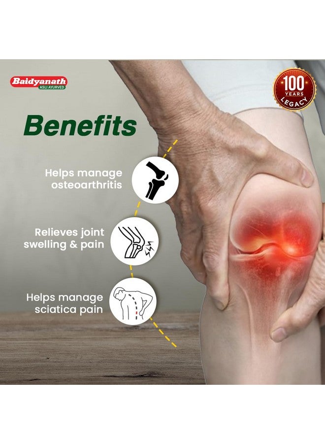 Baidyanath بايدياناث راسنادي جوجولو - 80 قرص | أقراص العناية بالمفاصل الأيورفيدية | مزيج من راسنا، جيلوي، جوجول، سونث ومكونات عشبية | - Image 4