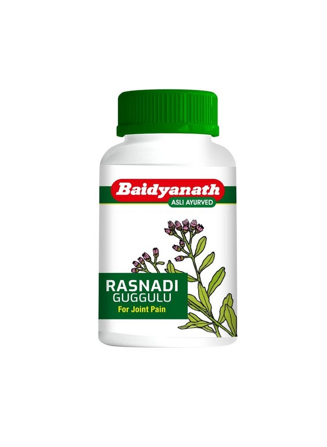 Baidyanath بايدياناث راسنادي جوجولو - 80 قرص | أقراص العناية بالمفاصل الأيورفيدية | مزيج من راسنا، جيلوي، جوجول، سونث ومكونات عشبية | - Image 1
