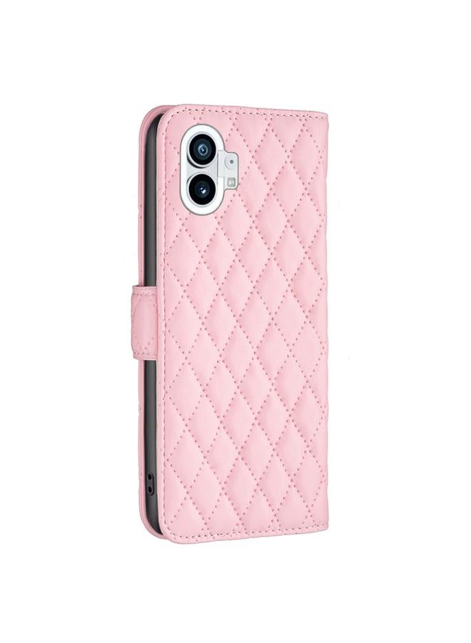 S-TOP Case For Nothing Phone 1 Diamond Lattice Wallet Leather Flip Phone Case - Image 3