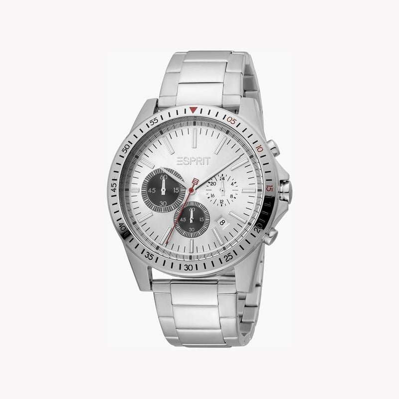 ESPRIT Men's Silver Stainless Steel Watch,Silver Dial |ES1G278M0055 - Image 1