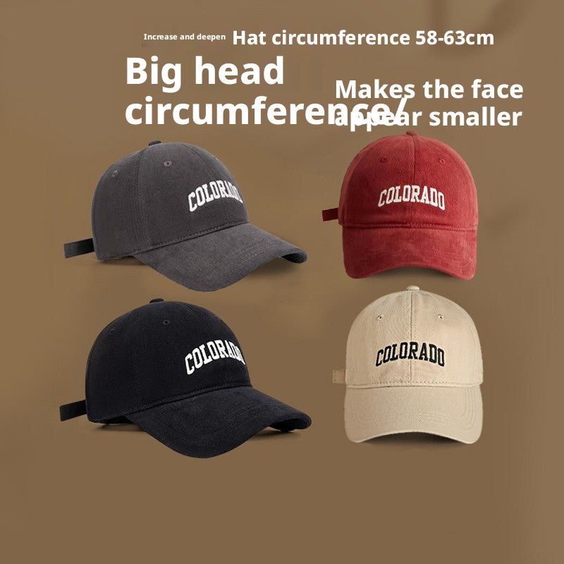 2026 Oversized Embroidered Baseball Cap with Letter, Sun Visor, Unisex Sun Hat - Image 1