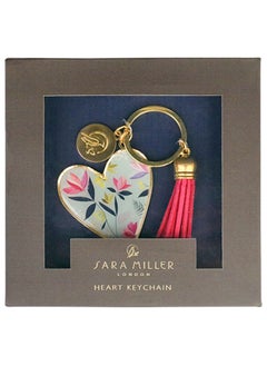 Sara Miller Metal Key Ring with Heart and Tassel  - Image 2
