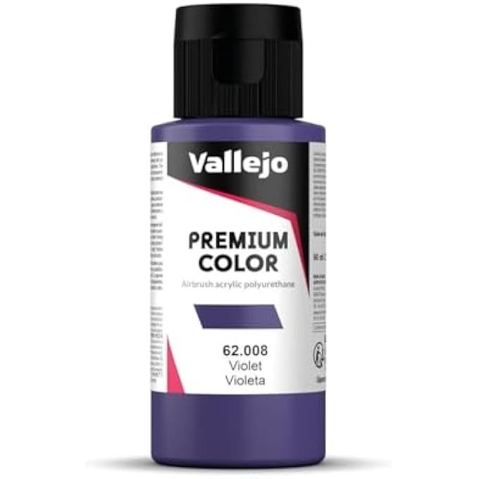 Vallejo 62.008 PREMIUM ACRYLIC POLYURETHANE WATER BASED AIR BRUSH COLOR 60 ML, VIOLET - Image 1