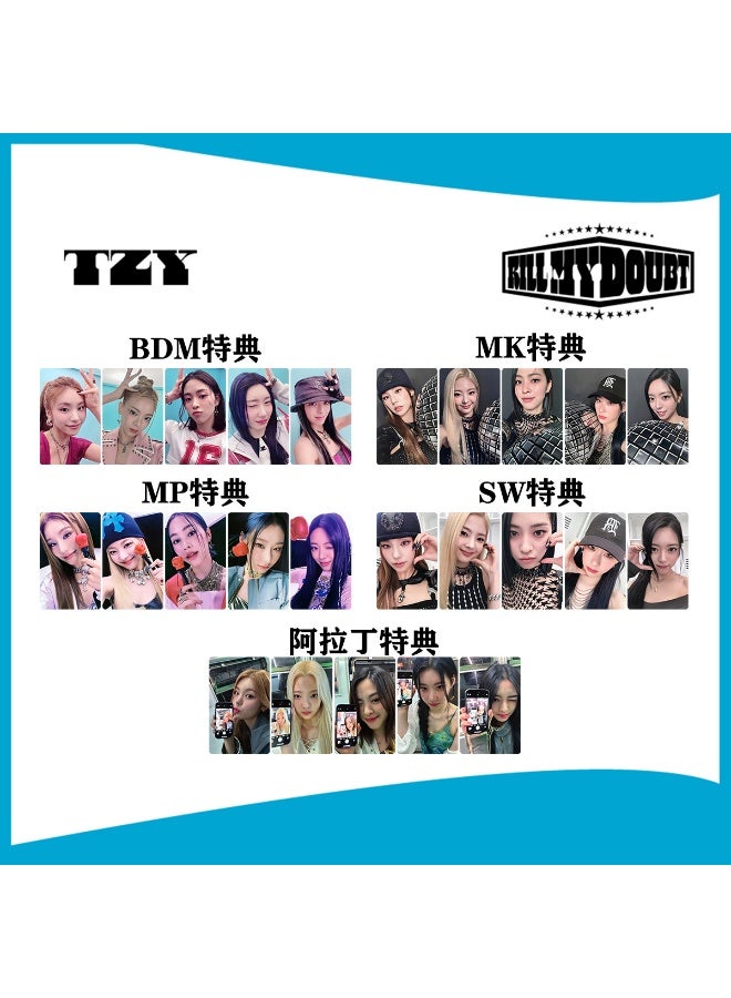 NIBEMINENT 5 Pcs Kpop ITZY KILL MY DOUBT Lomo Cards Card For Fans Collection Gifts - Image 2