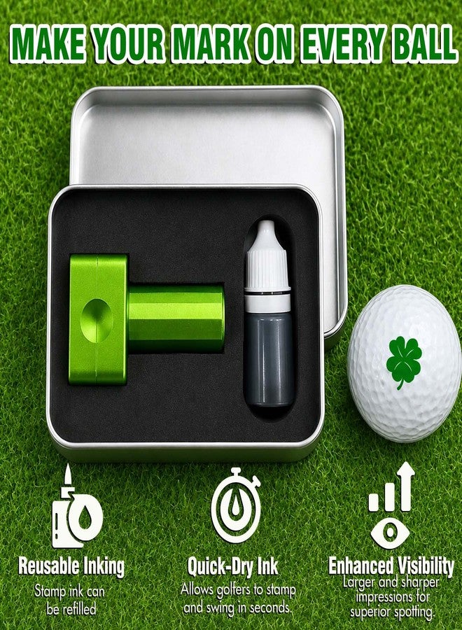 ONFAON Golf Ball Stamp, Lucky Golf Ball Marker Stamp with Quick-Dry Waterproof Ink, Easy Golf Ball Identification Marker for Golfers, Golf Accessories Gifts for Men Women - Image 2