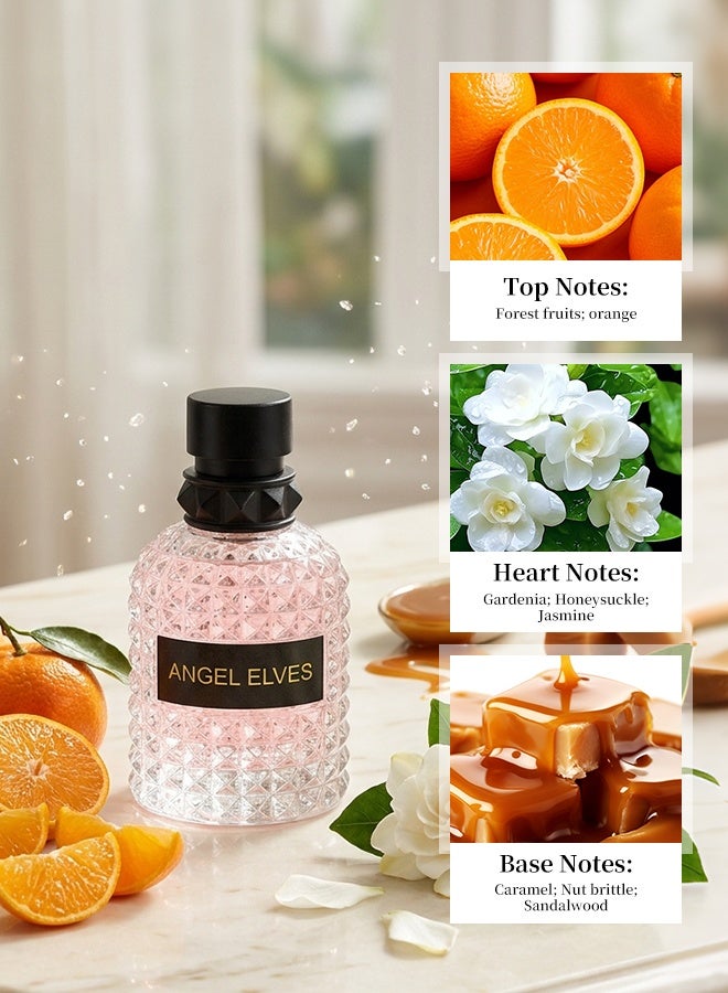 MARK HIM 4-Piece Women Floral Fruity Eau de Toilette Gift Set, Perfect Gift for Birthday Holiday Anniversary, Elegant Curved Bottle Long-Lasting Perfume Kit - Image 4